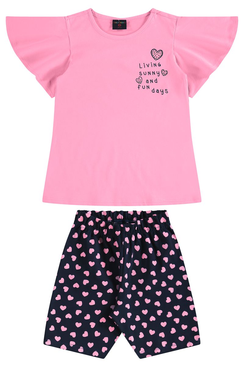 Conjunto-Infantil-para-Menina-com-Blusa-e-Ciclista-Rosa