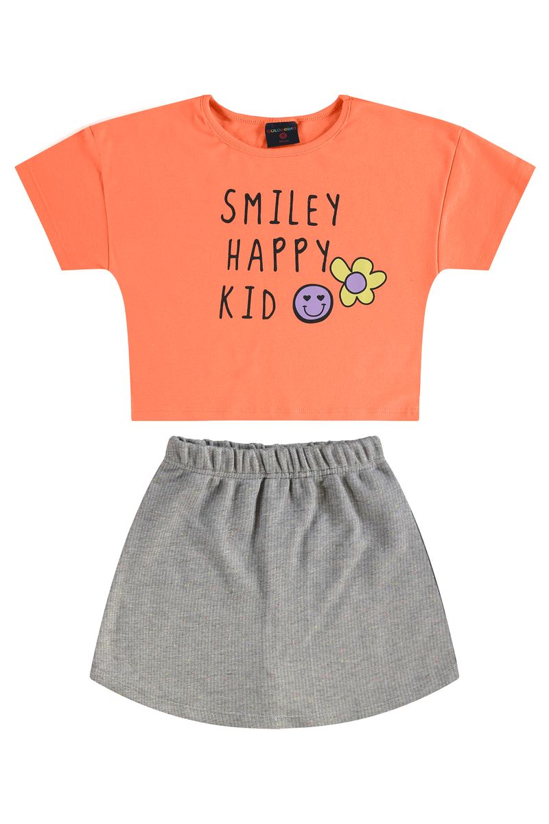 Conjunto-Infantil-com-Blusa-e-Short-Saia-Laranja