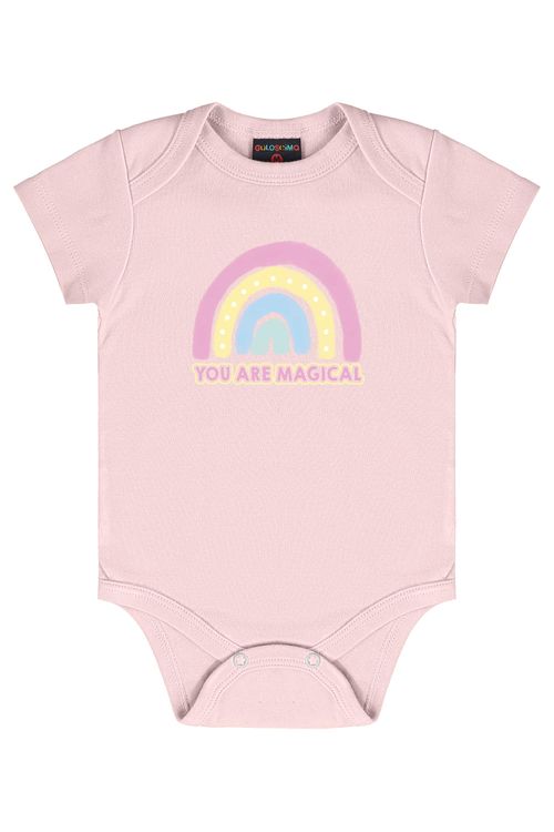 Body para Bebê Menina em Suedine (Rosa) Guloseima