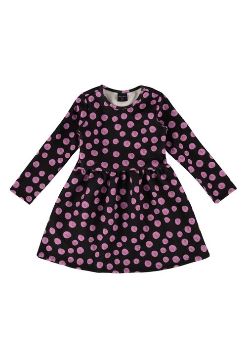 Vestido Manga Longa Infantil (Preto) Guloseima