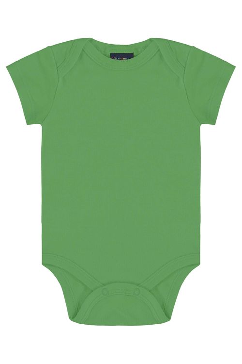 Body Manga Curta Básico Unissex para Bebê (Verde) Guloseima