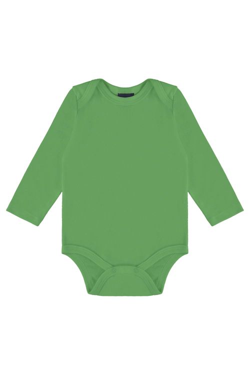 Body Manga Longa Básico Unissex para Bebê (Verde) Guloseima