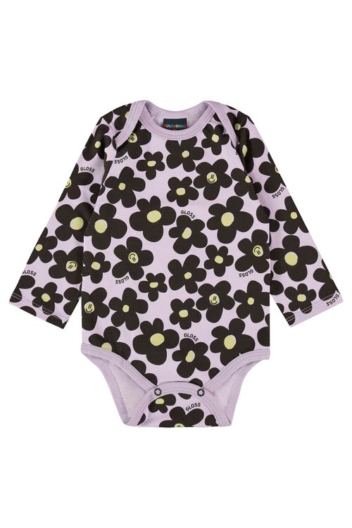Body para Bebê Menina em Cotton (Roxo) Guloseima