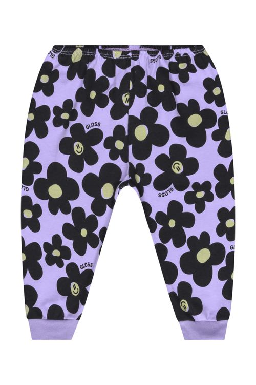Calça para Bebê Menina em Cotton (Roxo) Guloseima