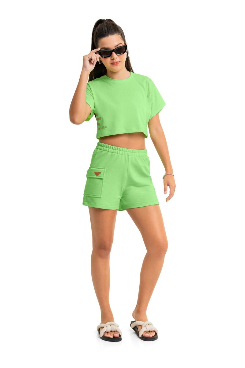 Conjunto-Juvenil-com-Blusa-Cropped-e-Short--Verde--Gloss