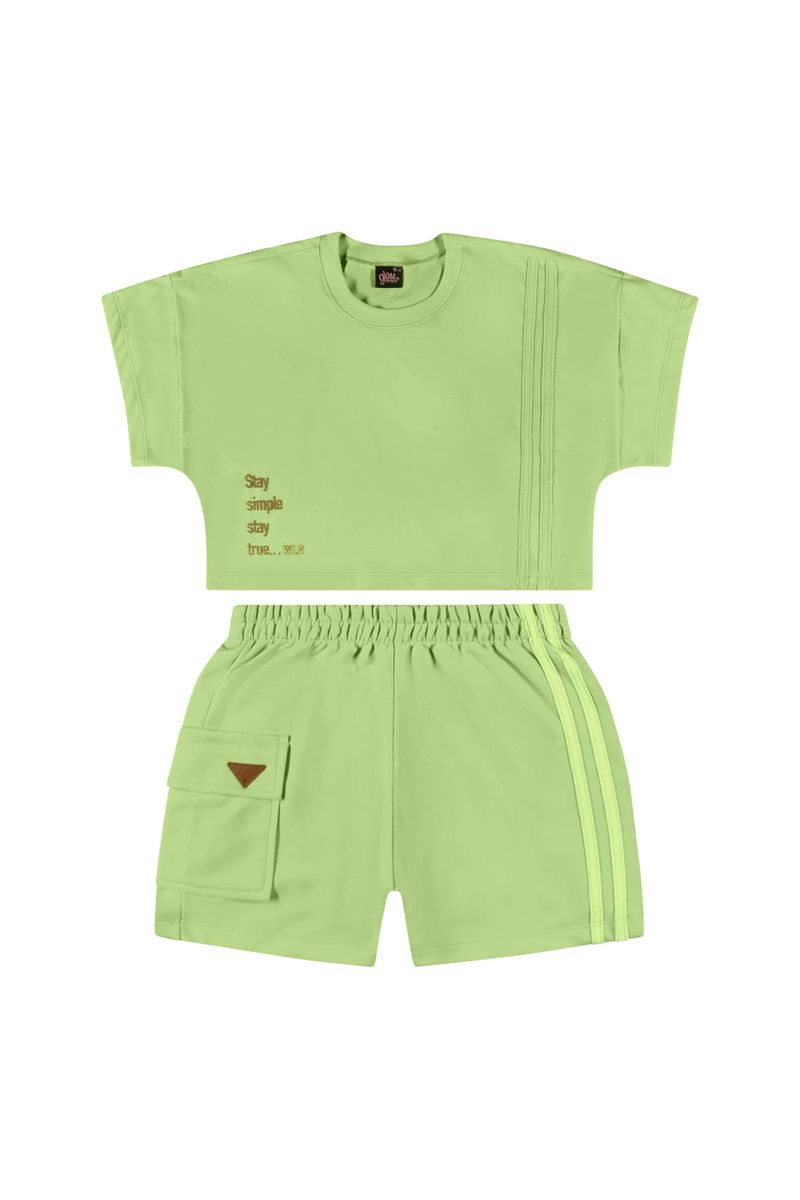 Conjunto-Juvenil-com-Blusa-Cropped-e-Short--Verde--Gloss