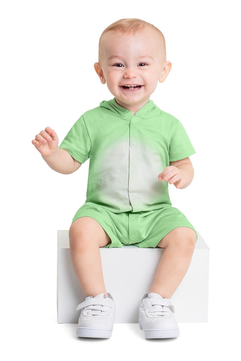 Macaquinho-de-Dinossauro-para-Bebe-Menino--Verde--Quimby