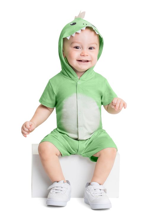 Macaquinho de Dinossauro para Bebê Menino (Verde) Quimby