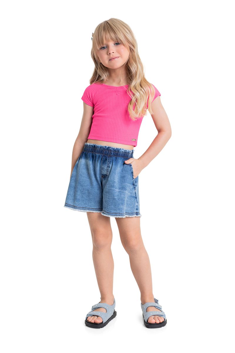 Cropped-Infantil-para-Menina--Rosa--Quimby