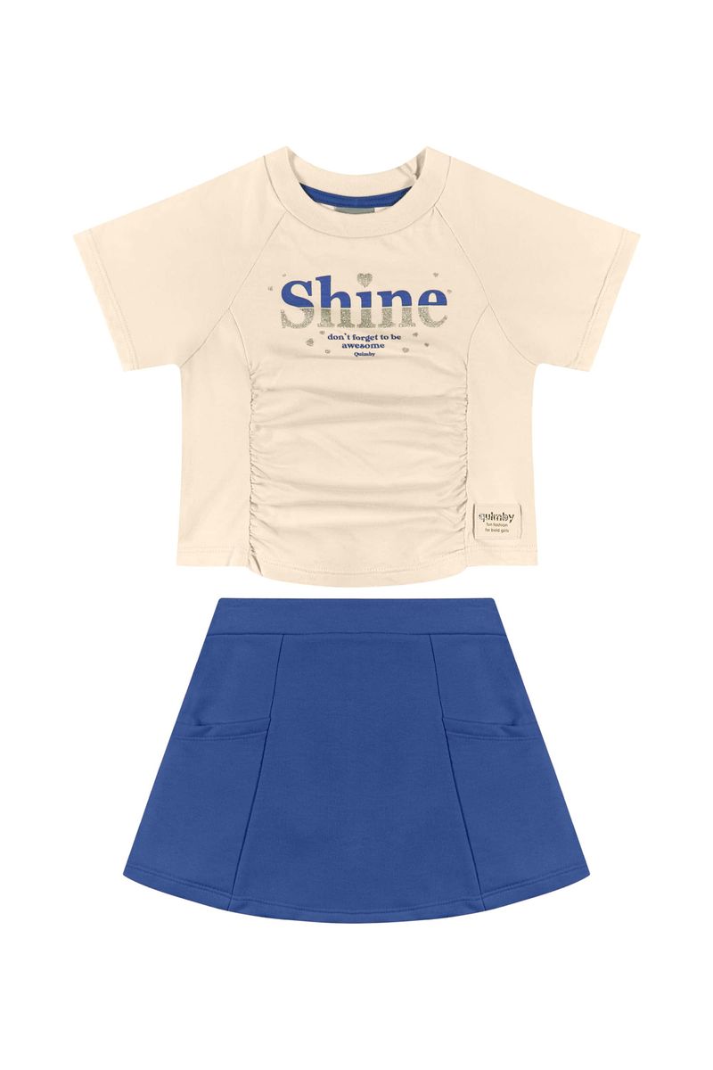 Conjunto-com-Cropped-de-Glitter-e-Short-Saia-Infantil-para-Menina--Bege--Quimby
