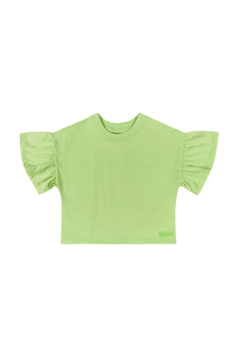 Cropped-Basico-Infantil-para-Menina--Verde--Quimby