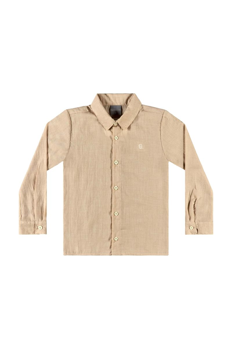 Camisa-Manga-Longa-para-Menino--Bege--Quimby