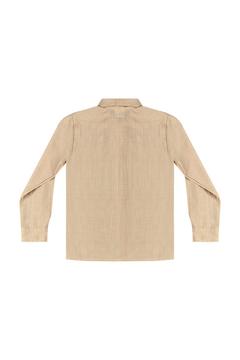 Camisa-Manga-Longa-para-Menino--Bege--Quimby