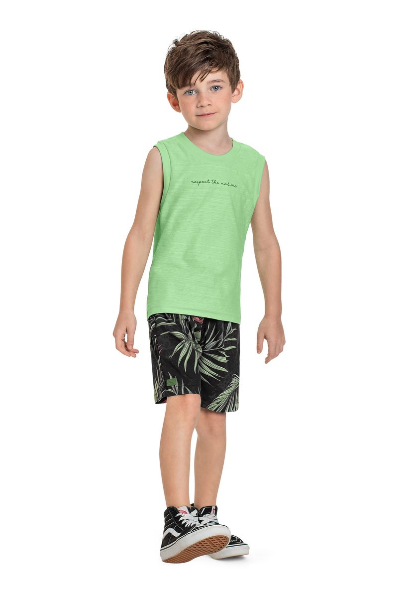 Conjunto-com-Regata-e-Bermuda-Infantil-para-Menino--Verde--Quimby