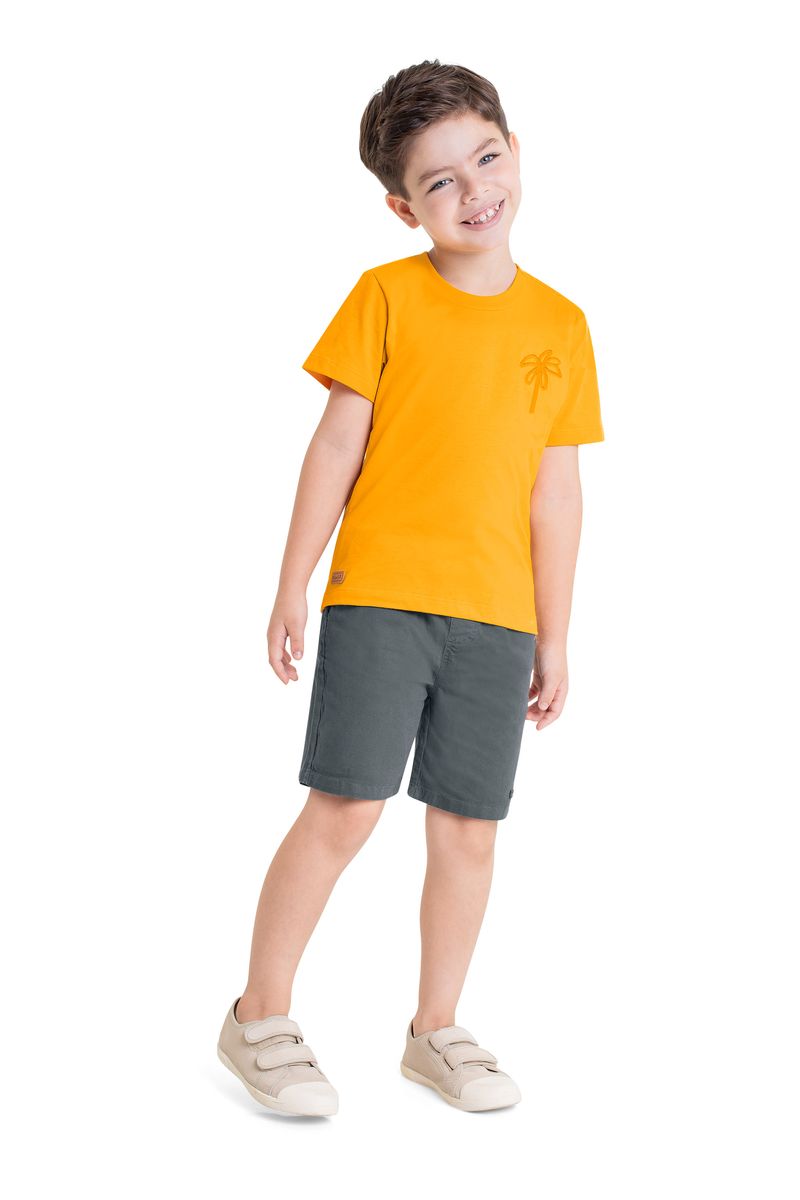 Camiseta-Infantil-para-Menino--Amarelo--Quimby