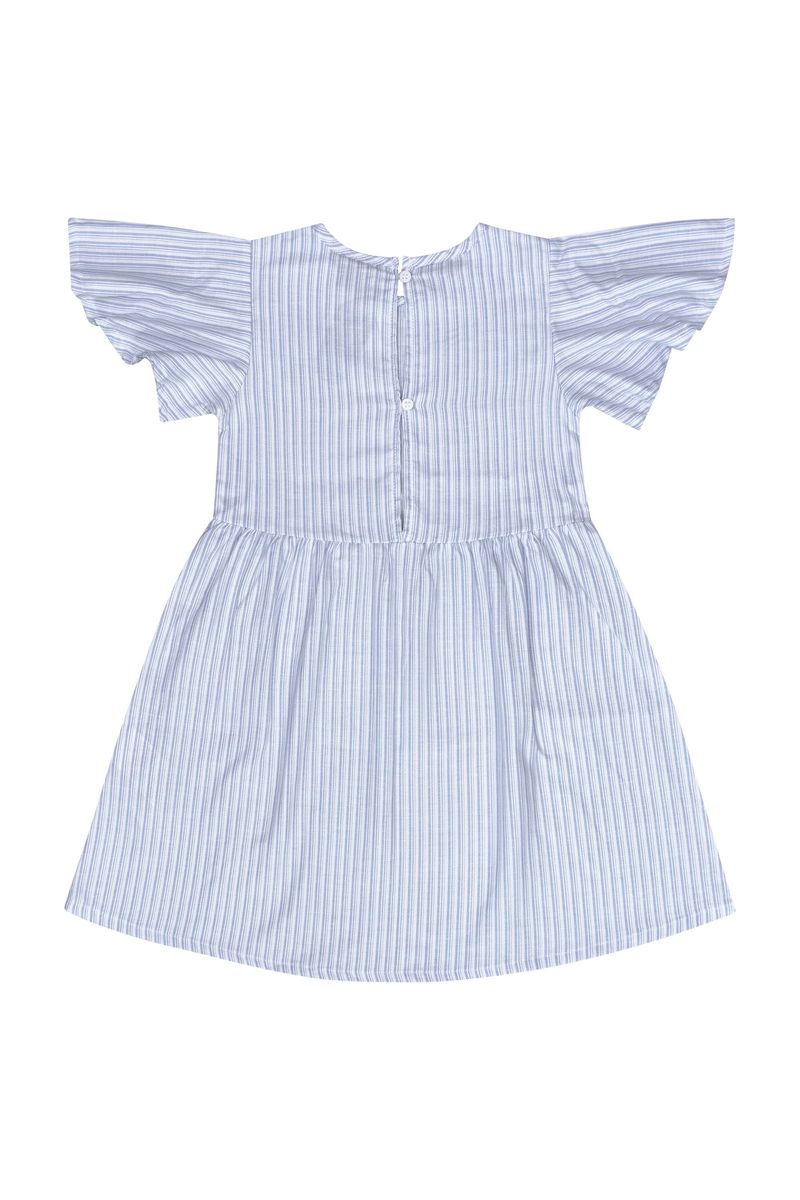 Vestido-Infantil-Manga-Curta-Listrado-Azul