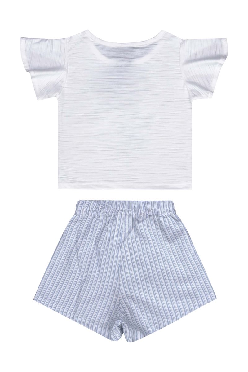 Conjunto-Infantil-com-Blusa-e-Shorts--Branco--Guloseima
