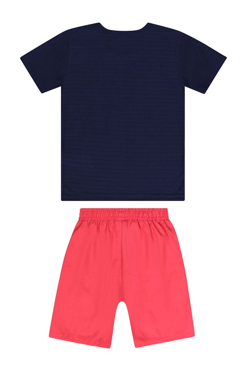 Conjunto-com-Camiseta-e-Bermuda-para-Menino--Azul-Marinho--Guloseima