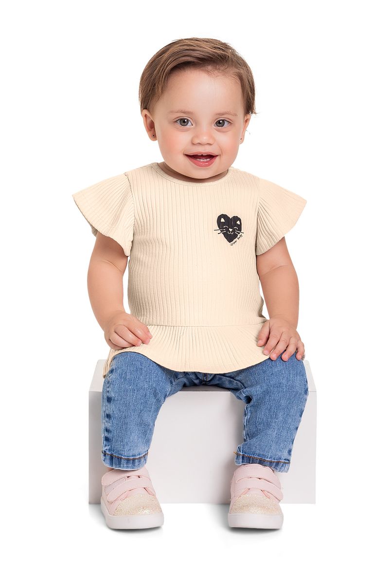 Blusa-em-Ribana-Canelada-para-Bebe-Menina--Bege--Quimby