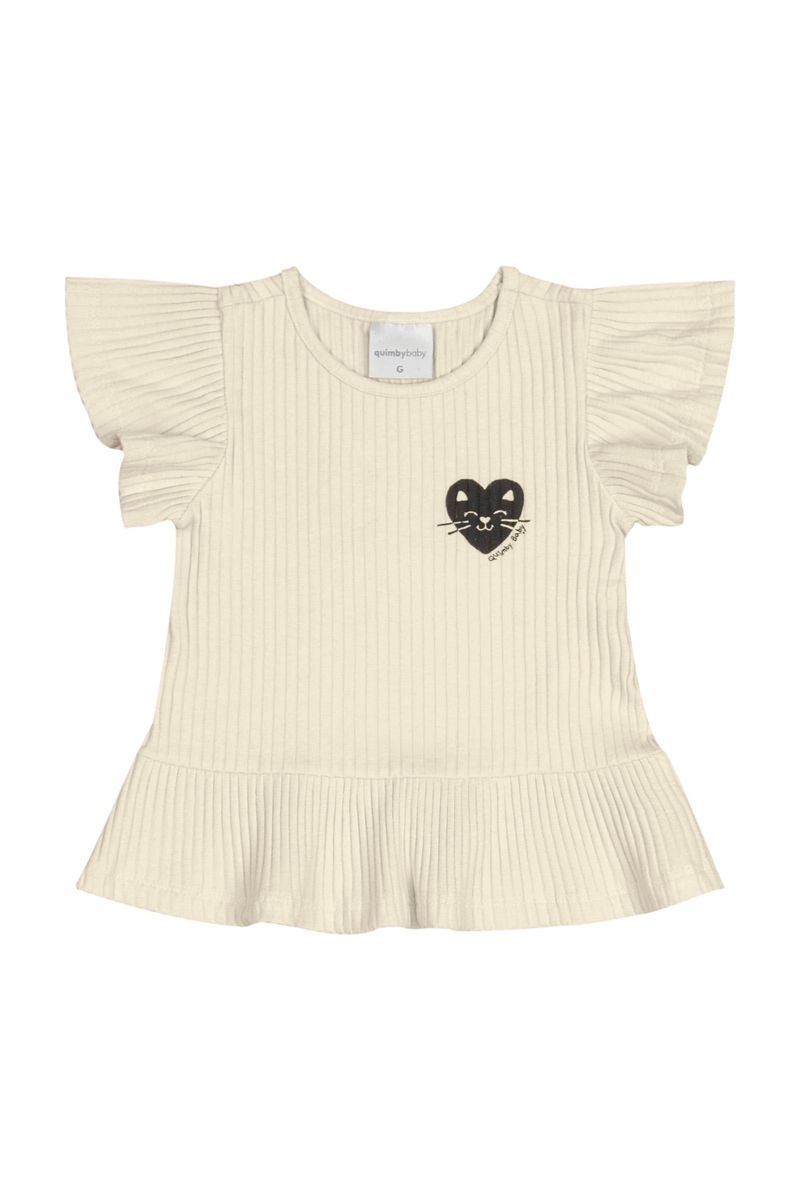 Blusa-em-Ribana-Canelada-para-Bebe-Menina--Bege--Quimby