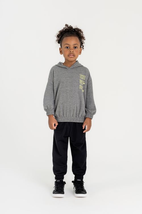Conjunto Blusão e Calça Infantil para Menino (Cinza) Guloseima
