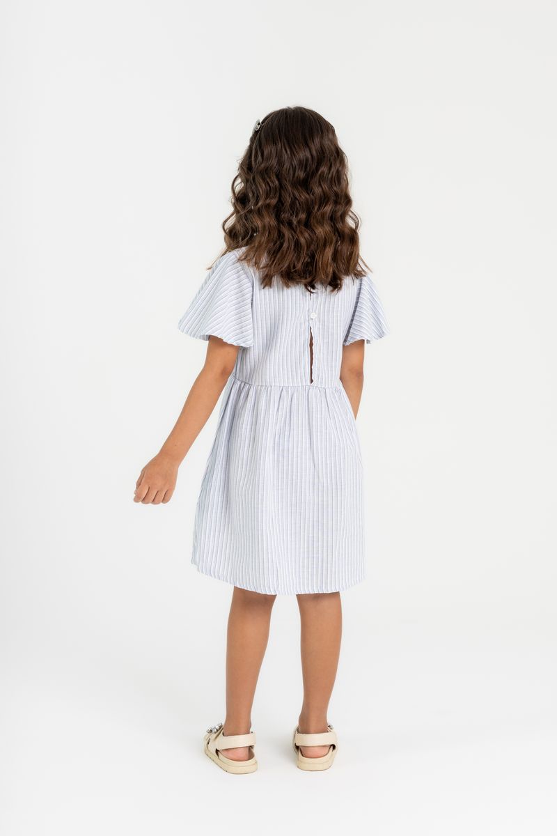 Vestido-Infantil-Manga-Curta-Listrado-Azul