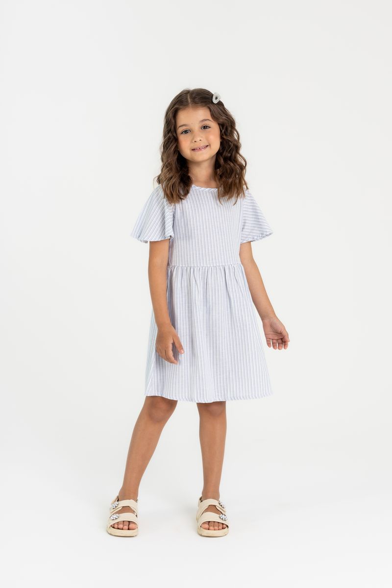 Vestido-Infantil-Manga-Curta-Listrado-Azul