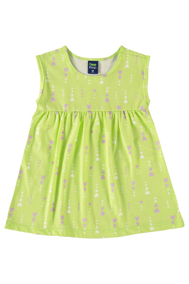 Vestido-de-Coracoes-para-Bebe-Menina-Amarelo-Bee-Loop