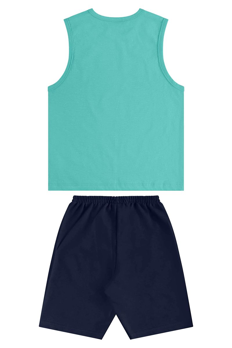 Conjunto-Infantil-com-Regata-e-Bermuda-para-Menino--Verde--Guloseima