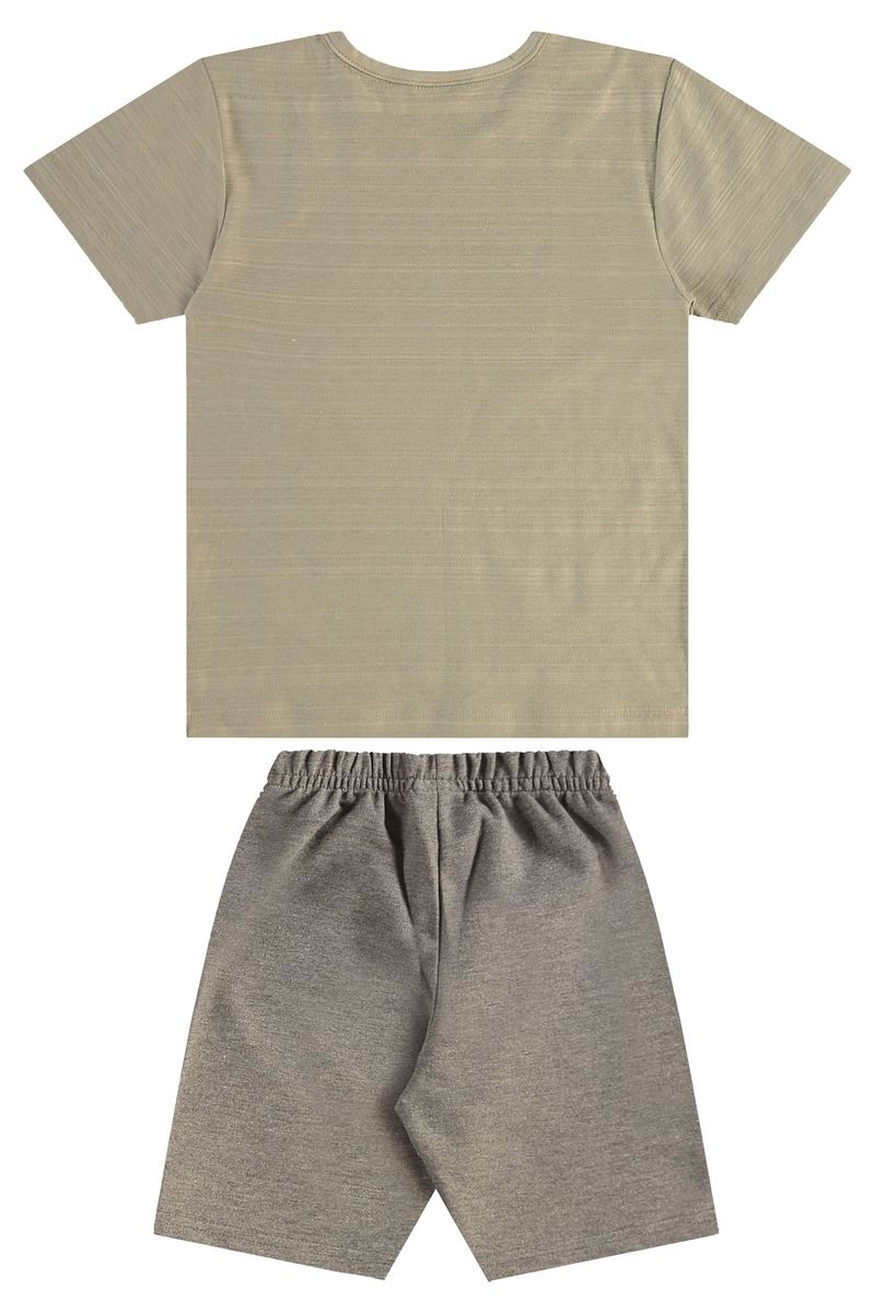 Conjunto-Infantil-com-Camiseta-e-Bermuda-para-Menino-Cinza