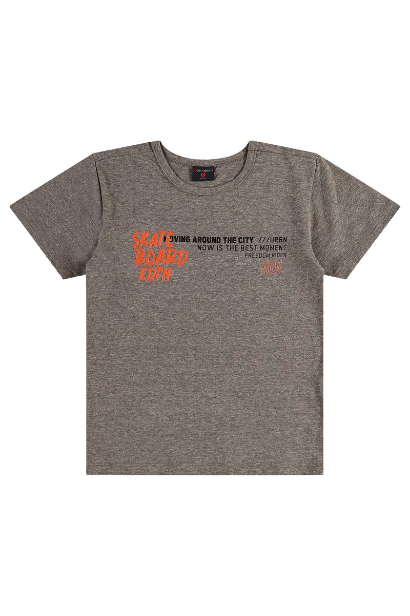Conjunto-Infantil-com-Camiseta-e-Bermuda-para-Menino-Cinza-Escuro