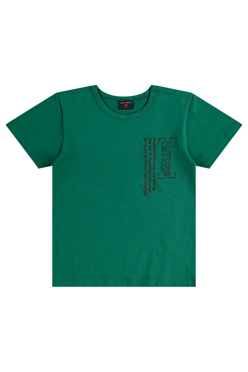 Conjunto-Infantil-com-Camiseta-e-Bermuda-para-Menino--Verde--Guloseima