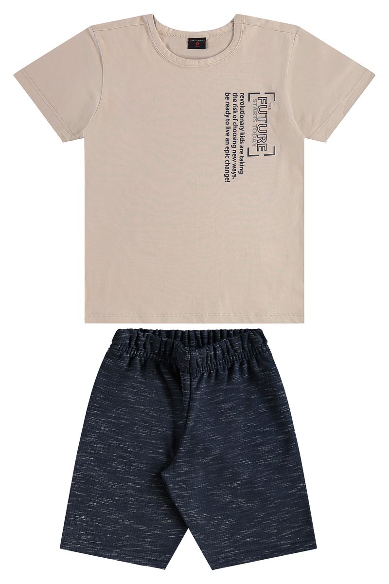 Conjunto-Infantil-com-Camiseta-e-Bermuda-para-Menino--Cinza--Guloseima