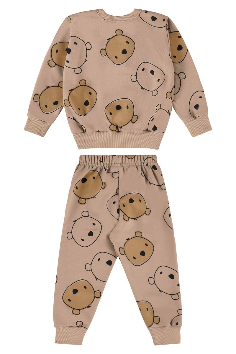 conjunto-infantil-feminina-com-blusao-e-calca-marrom-bee-loop