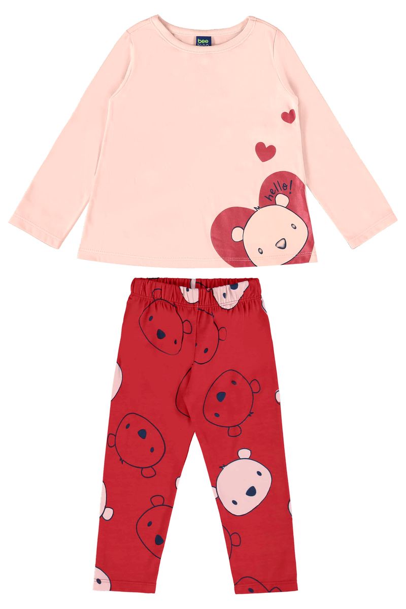 conjunto-ursinhos-infantil-com-blusa-e-calca-para-menina-rosa-claro-bee-loop