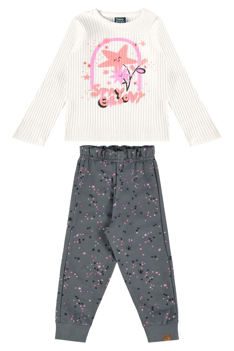 conjunto-infantil-femininas-com-blusa-e-calca-branco-bee-loop