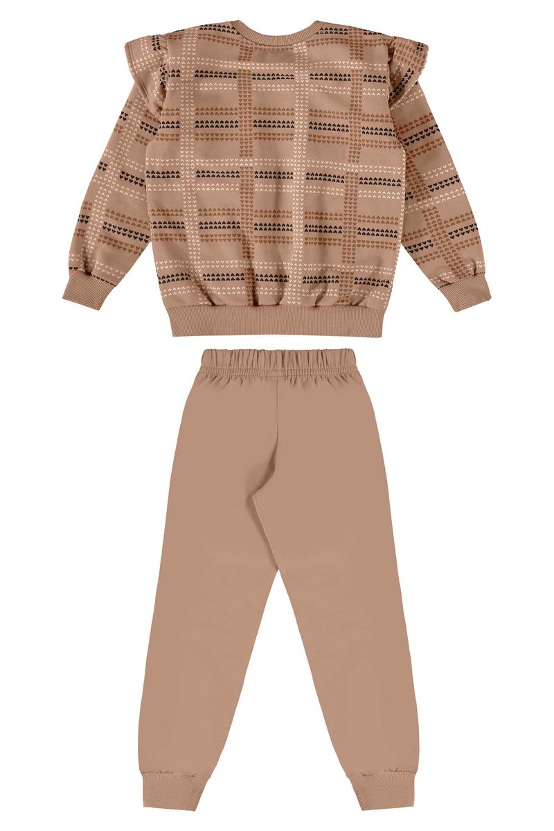 conjunto-infantil-feminina-com-blusao-xadrez-e-calca-marrom-bee-loop