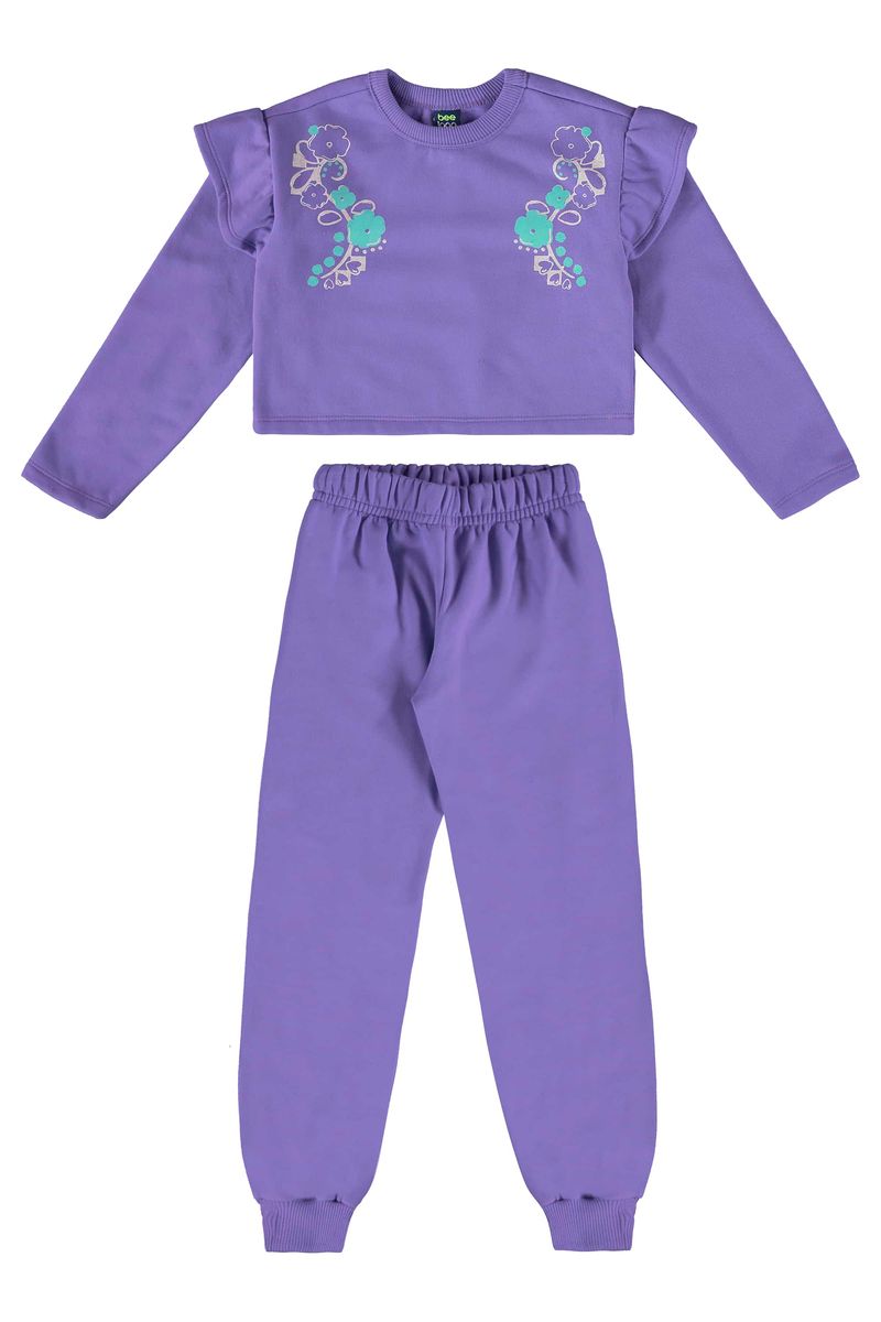 conjunto-infantil-com-blusa-cropped-e-calca-roxo-bee-loop