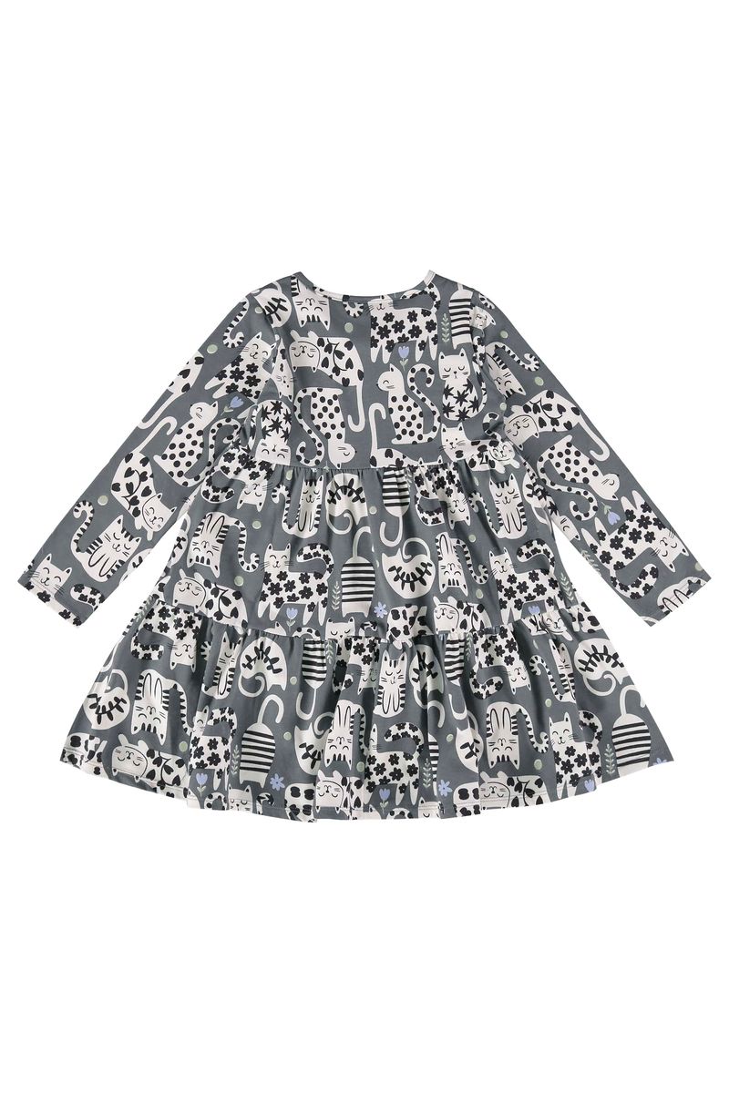 vestido-infantil-manga-longa-de-gatinho-cinza-bee-loop