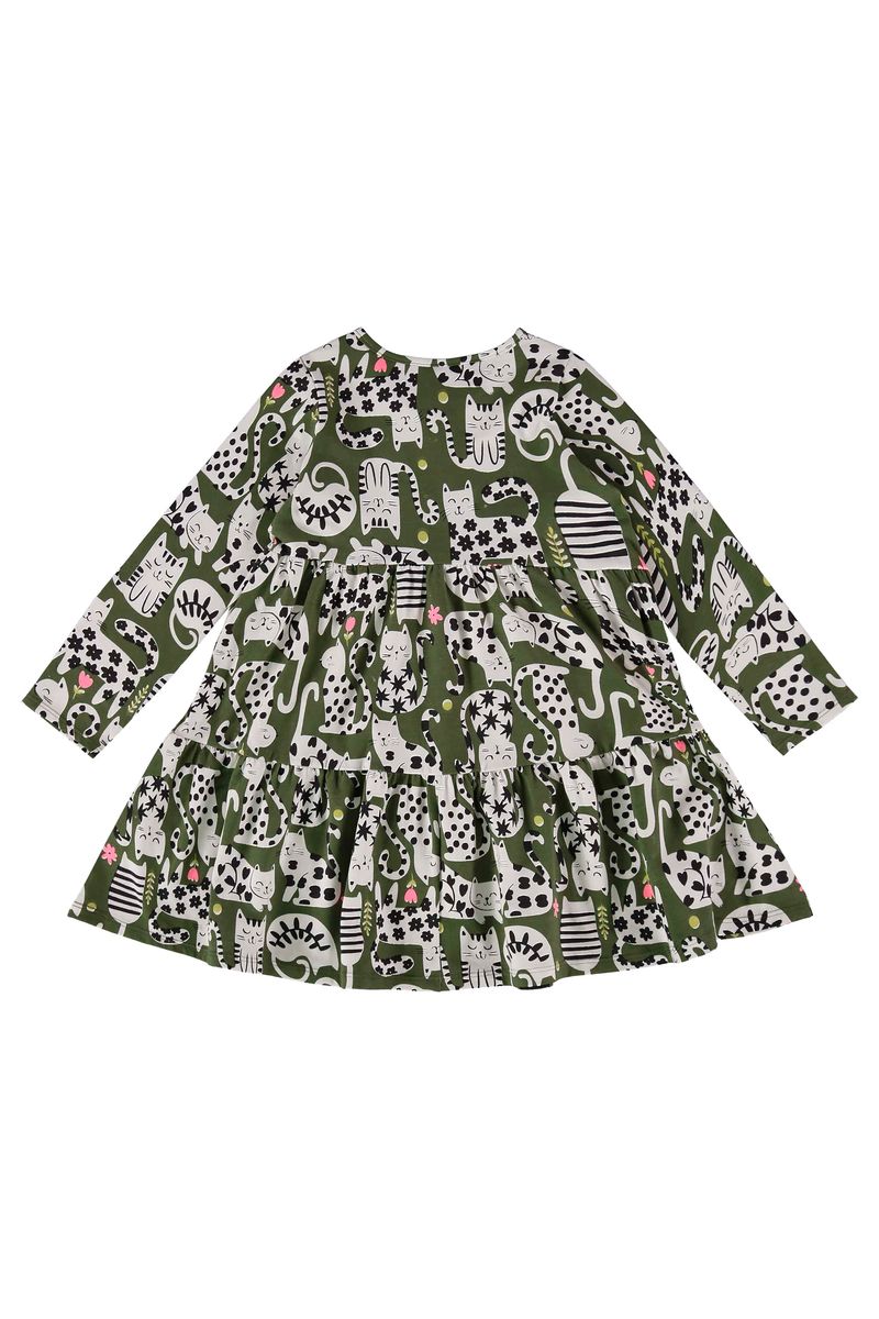 vestido-infantil-manga-longa-de-gatinho-verde-bee-loop