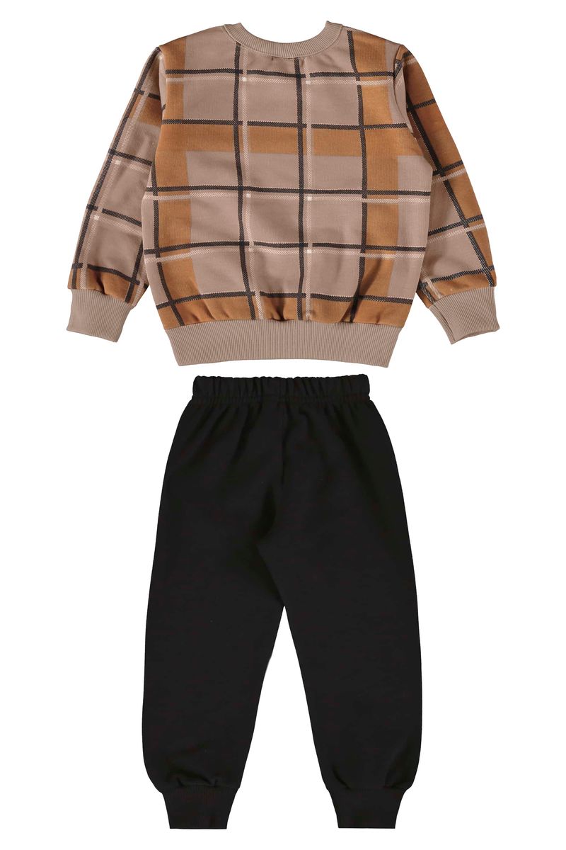 conjunto-para-meninos-blusao-e-calca-moletom-marrom-bee-loop