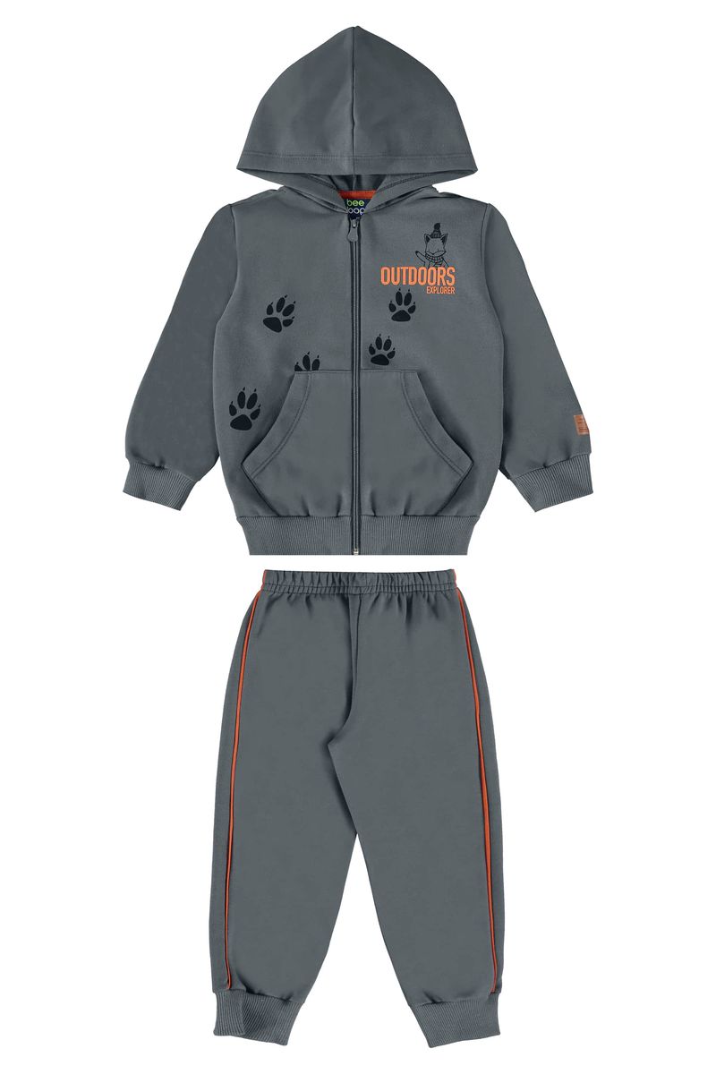 conjunto-infantil-jaqueta-e-calca-moletom-para-meninos-cinza-bee-loop