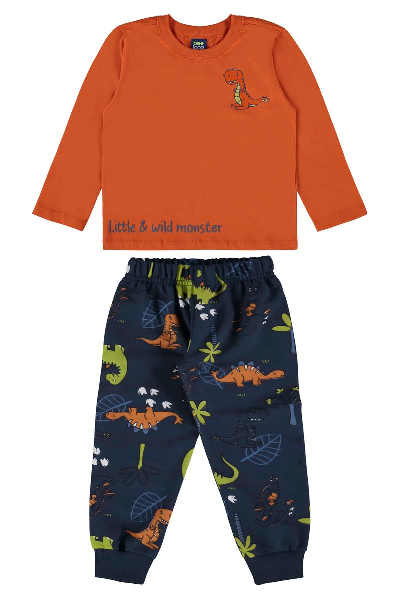 conjunto-infantil-com-camiseta-e-calca-para-menino-laranja-bee-loop