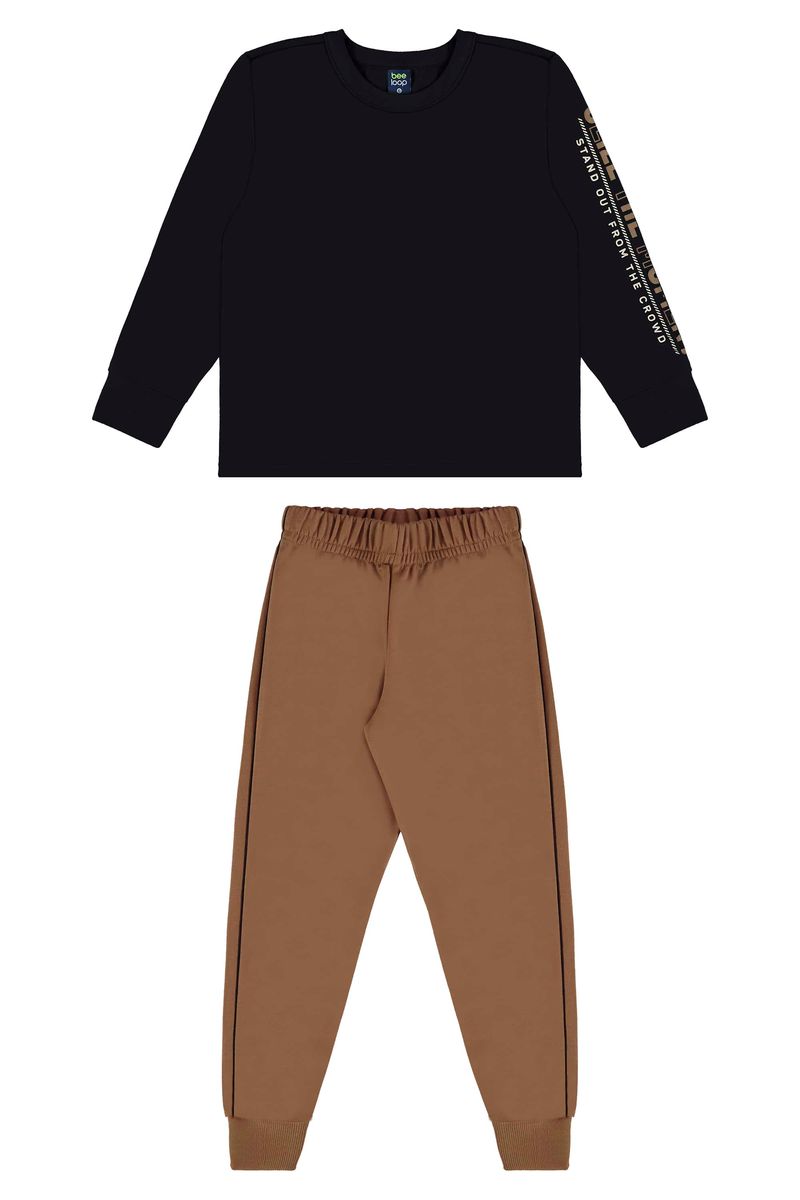conjunto-infantil-com-camiseta-e-calca-para-menino-preto-bee-loop