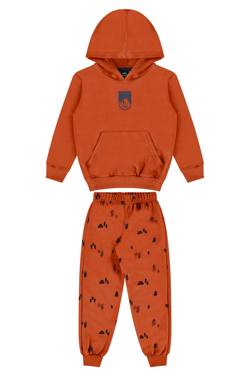 conjunto-infantil-em-moletom-com-blusao-e-calca-marrom-bee-loop