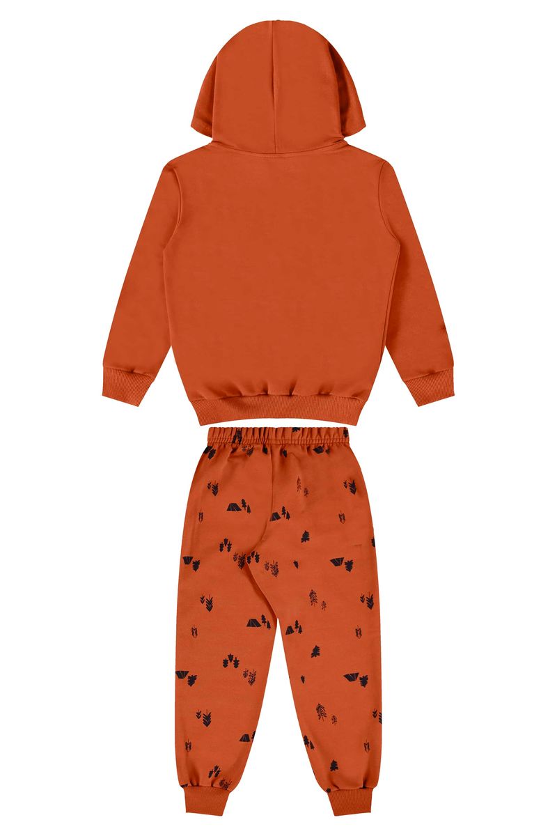 conjunto-infantil-em-moletom-com-blusao-e-calca-marrom-bee-loop