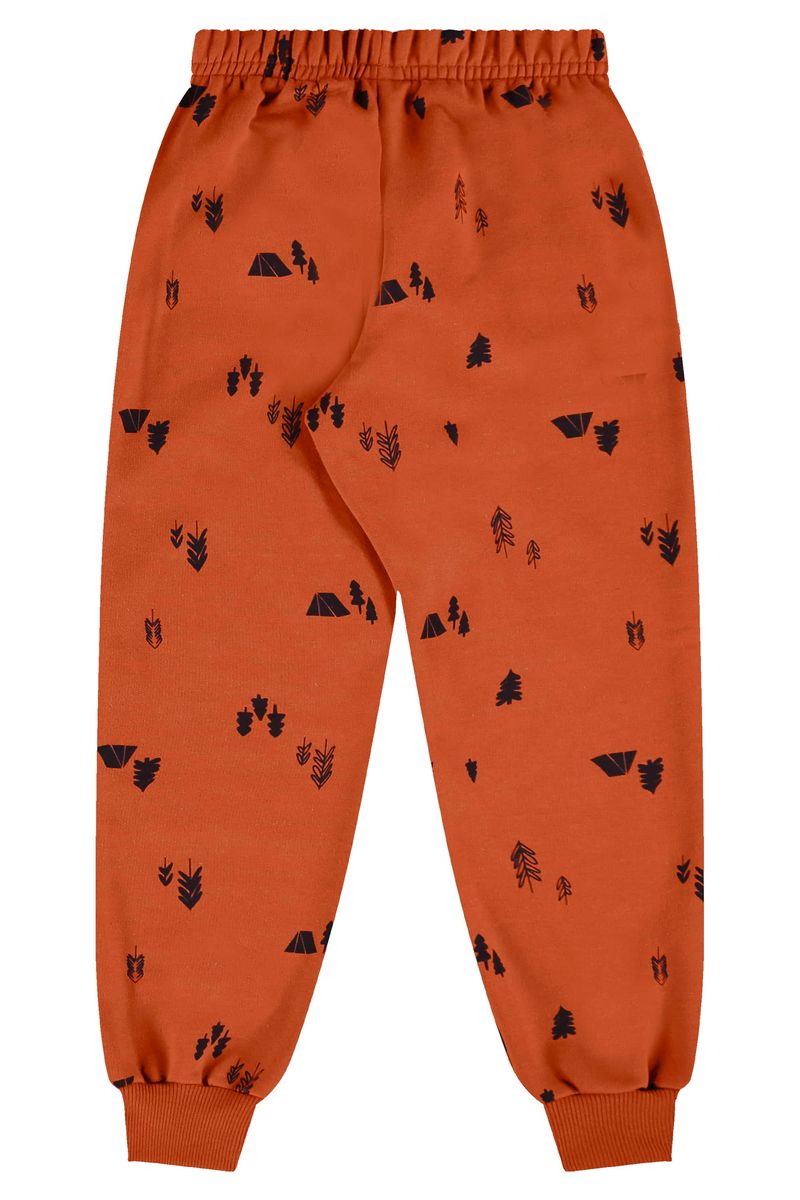 conjunto-infantil-em-moletom-com-blusao-e-calca-marrom-bee-loop