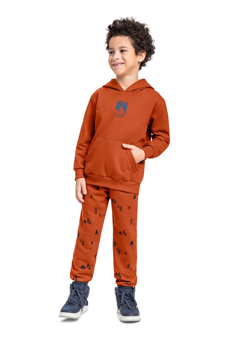 conjunto-infantil-em-moletom-com-blusao-e-calca-marrom-bee-loop