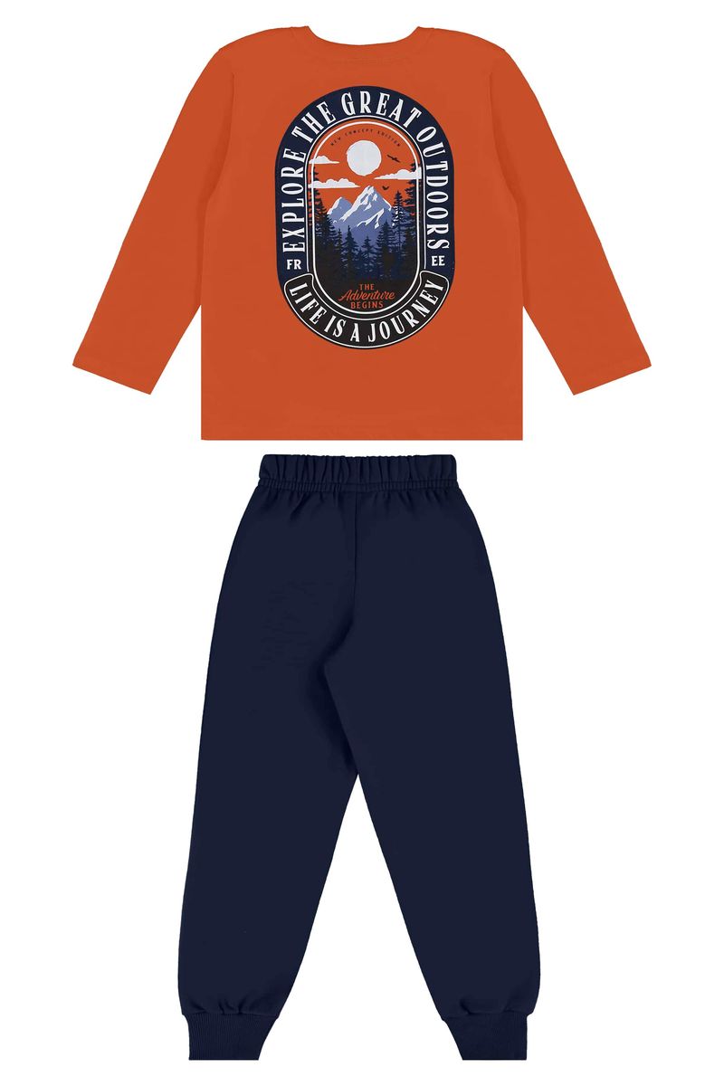conjunto-infantil-com-blusa-e-calca-para-menino-marrom-bee-loop