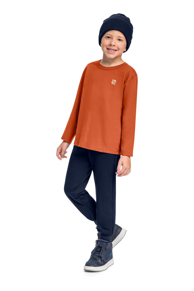 conjunto-infantil-com-blusa-e-calca-para-menino-marrom-bee-loop